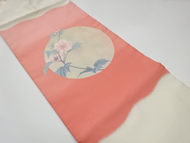 JAPANESE KIMONO / VINTAGE NAGOYA OBI / WOVEN FLOWER